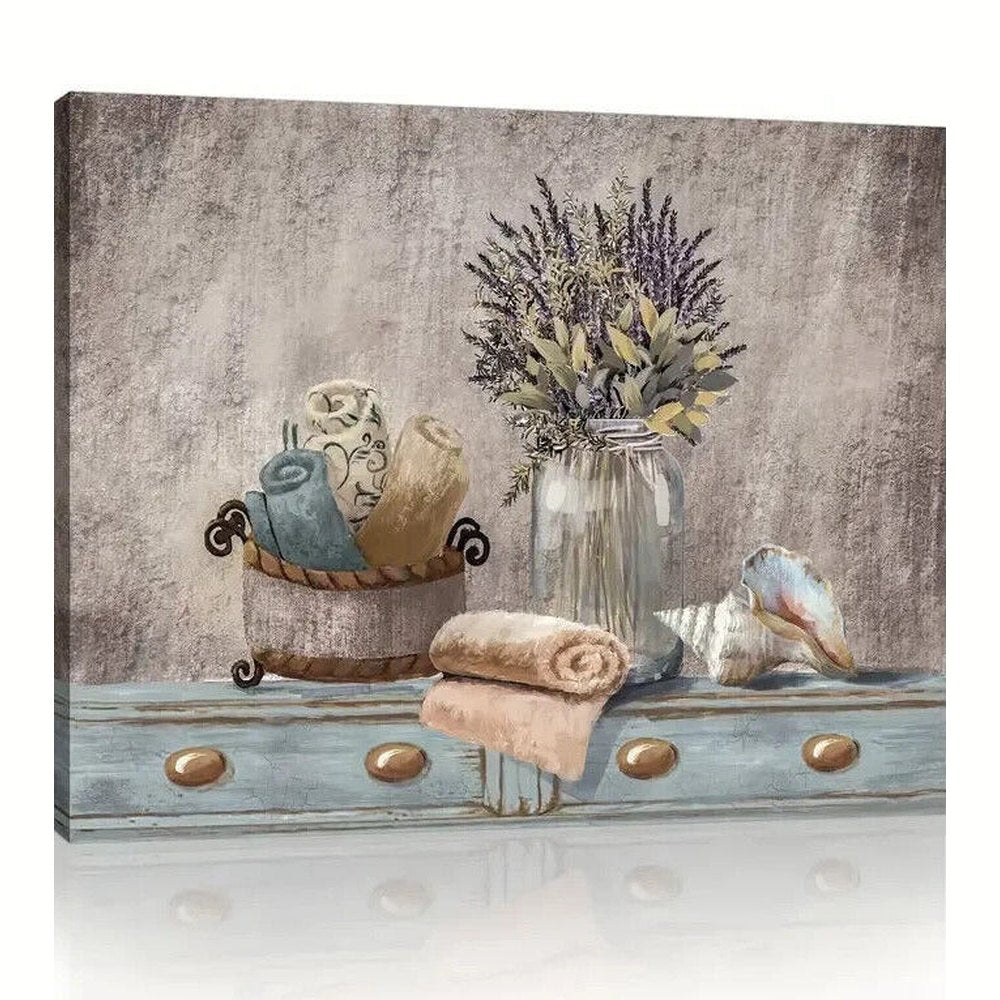 Elegant Bed And Bath Artistic Canvas Print Framed 11.8" x 15.7" Wall Art NEW! Home & Garden:Home Décor:Posters & Prints Style Your Walls